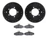 Dynamic Friction Co 8502-72130, Rotors-Drilled and Slotted-Black with 5000 Advanced Brake Pads, Zinc Coated 8502-72130